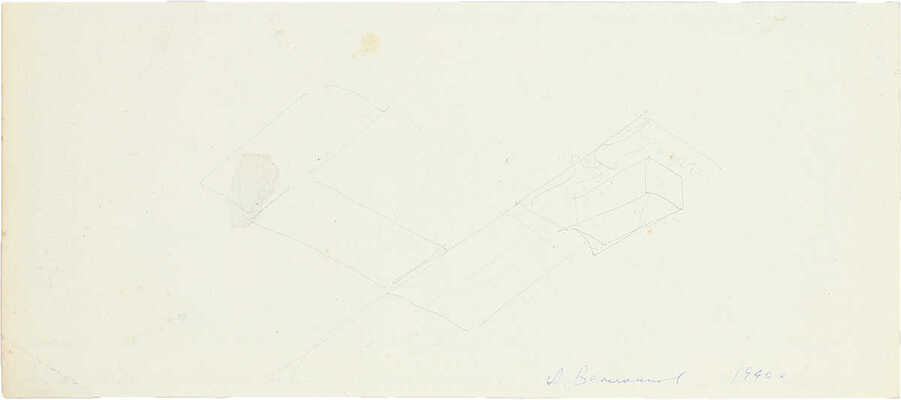 Великанов Александр Петрович. Эскиз фасада желтого здания